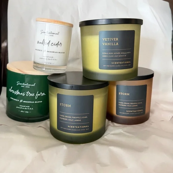 Scentsational Vetiver Vanilla Candle, 26oz, soy wax blend, double wooden wicks - Picture 4 of 4